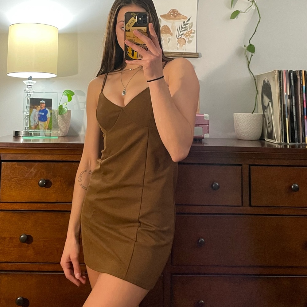 Kendall & Kylie Brown Minidress